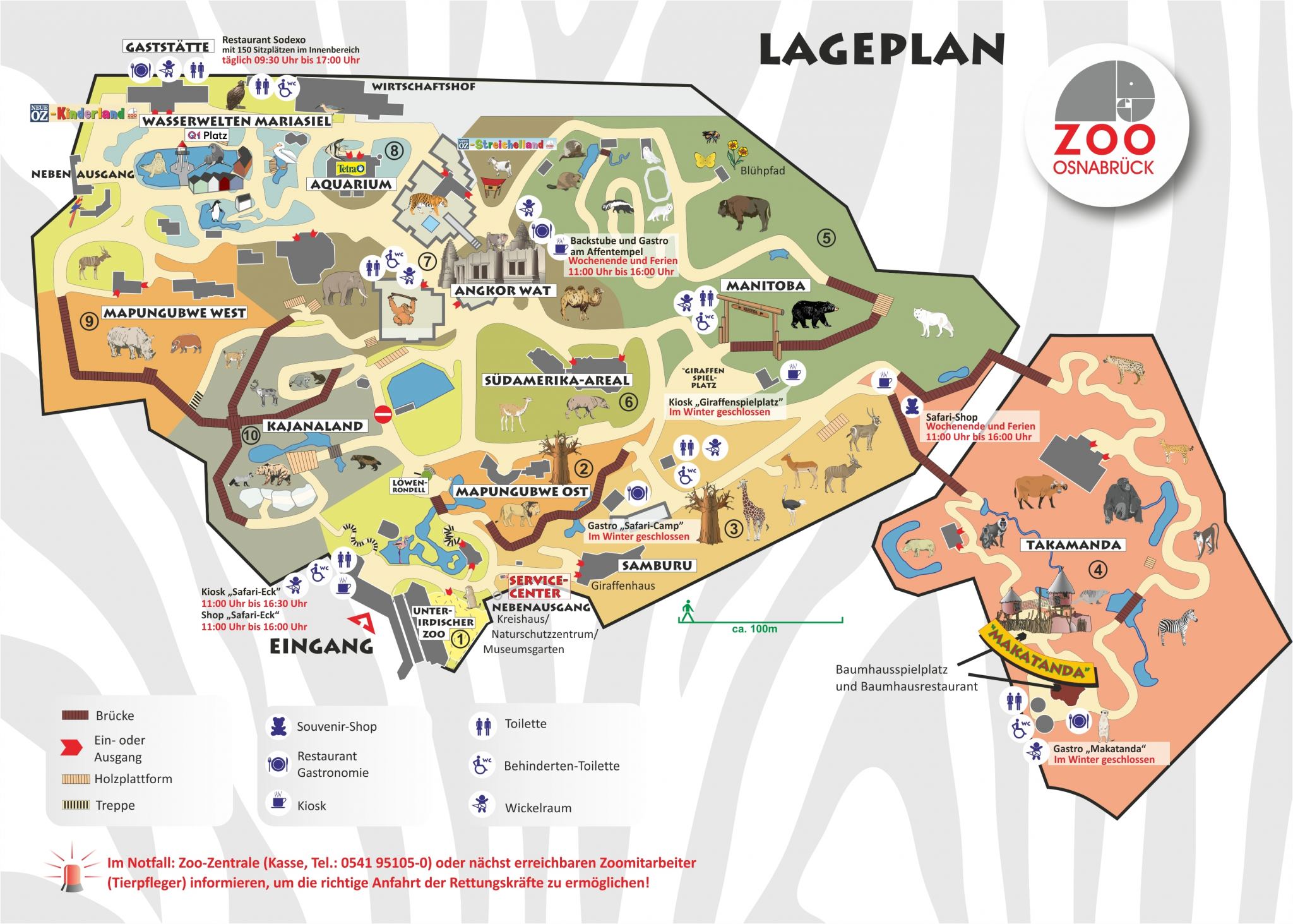 Lageplan Zoo Osnabrück - ©Gerd Schleid