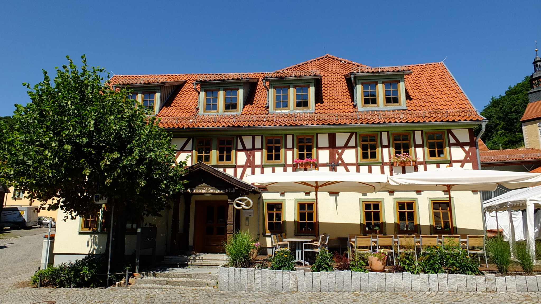Grüner Baum Steinbach - Café Messerstübchen, Thüringer Wald Shop und Saal