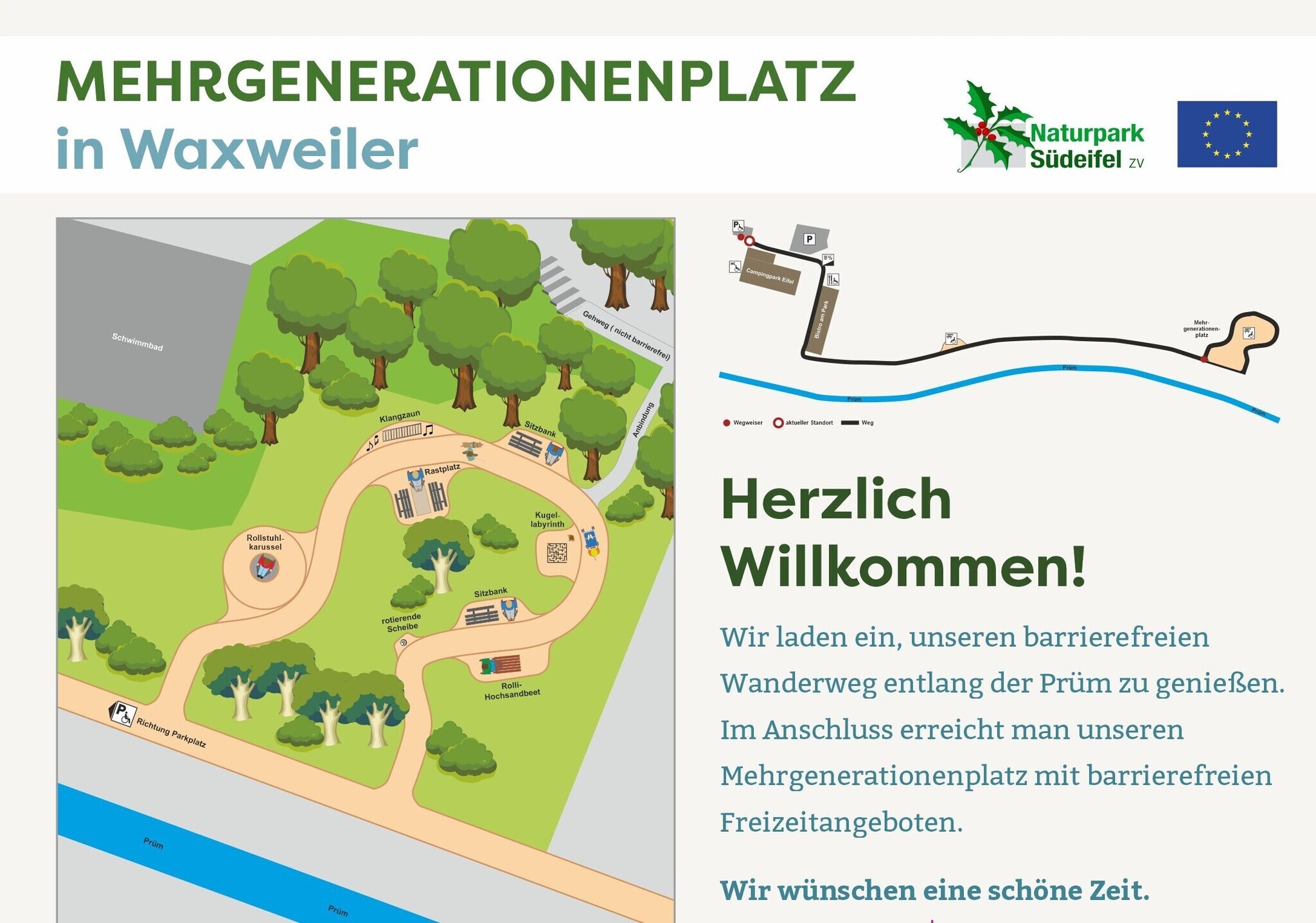 Komfortweg und Mehrgenerationenplatz in Waxweiler