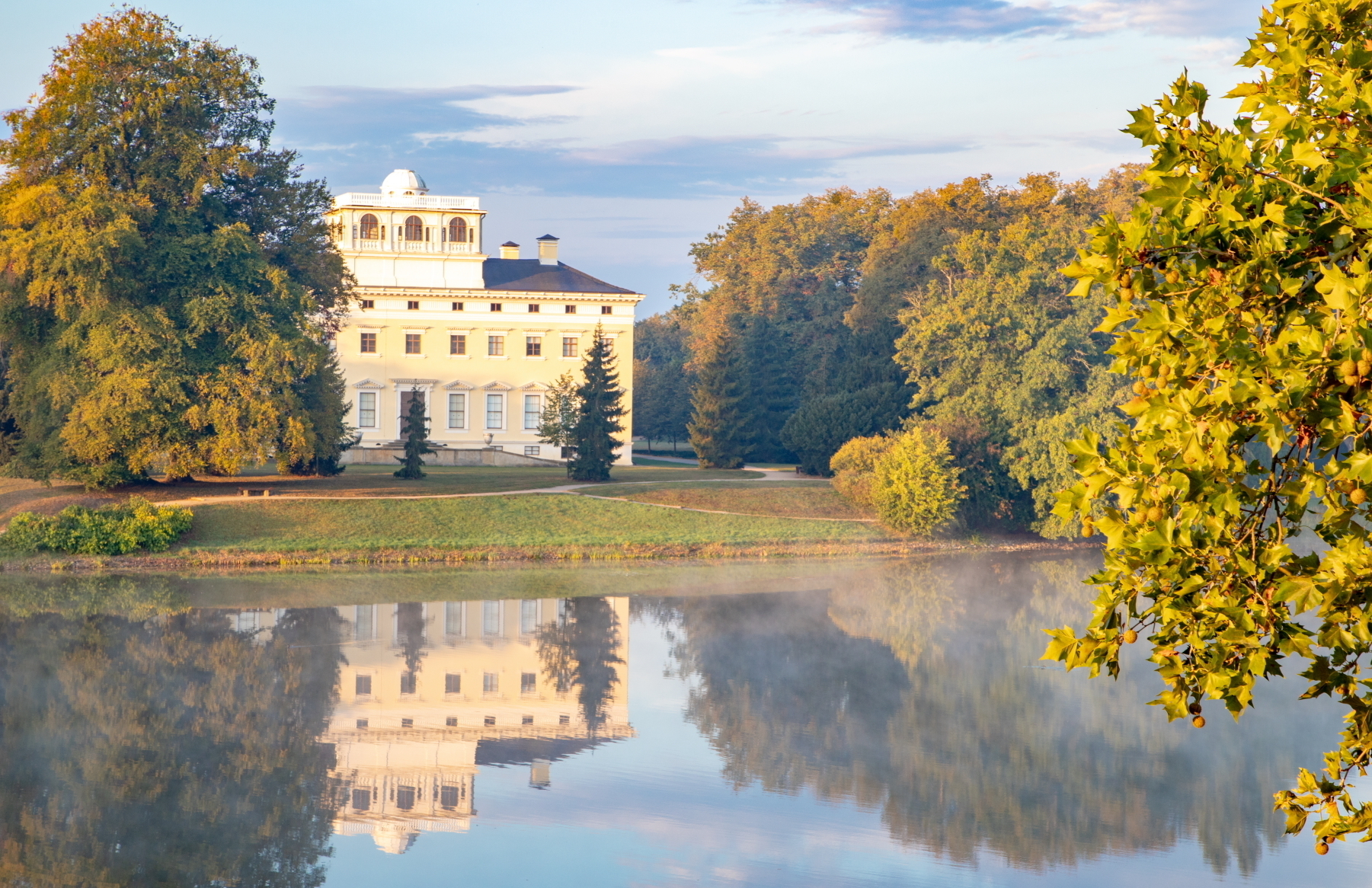 Schlossgarten im Wörlitzer Park im Gartenreich Dessau-Wörlitz