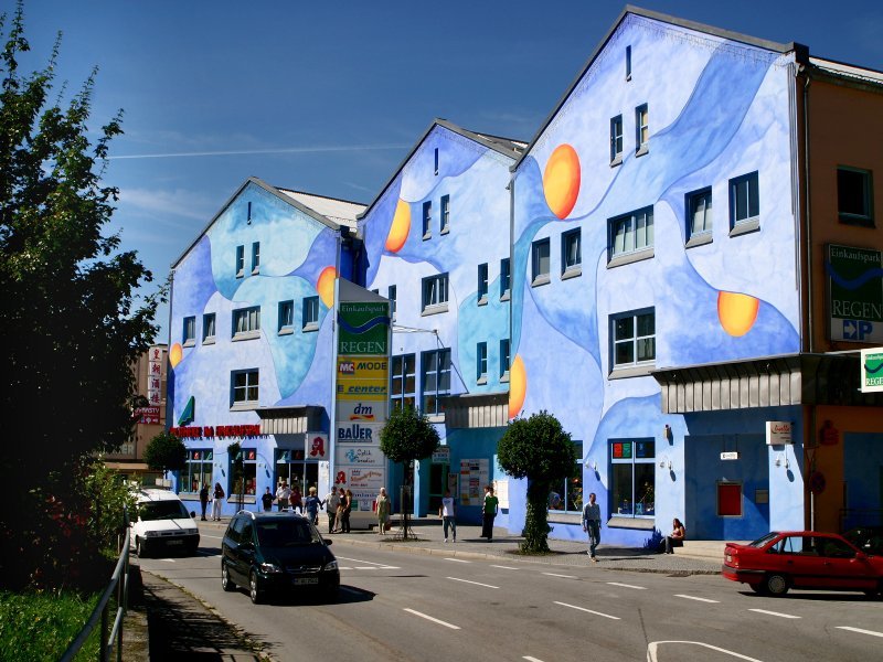 Einkaufspark Regen