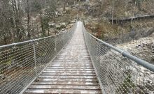 Wanderweg Klausbachtal: barrierefreie Hängebrücke am Schluchsteg  - ©Angelika Kleinheinz