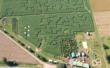 Luftbild des Maislabyrinthes Edersee Luftbild des Maislabyrinthes Edersee