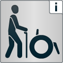 Piktogramm "barrierefrei für Gehbehinderung"